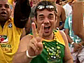 Jubilant Brazil fans in Rio celebrate first win