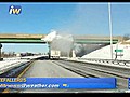 Snow Flies Off Speeding Truck