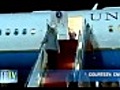 Hillary Clinton Falls Boarding Plane!