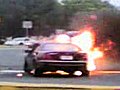 Mercedes CL 500 CL500 on fire explodes blows up