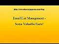 Email List Management  -Demand The Best