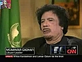 القذافي يحرج مذيع سي أن أن لاري كنج