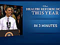 What Health Reform Does This Year: In 3 Minutes