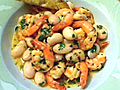 Butter Bean Prawn Scampi