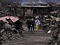 Japanese fishing town totally devastated
