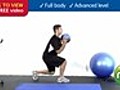 STX Strength Training How To - Lunge squat and press with medicine ball,  hardcore exercise basics, 1 set, 30 reps