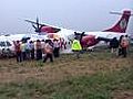 Kingfisher plane skids off runway,  all safe