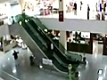 Four year old rescued from frightening escalator fall