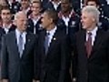 Obama,  Clinton greet World Cup team
