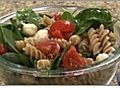 Mozzarella,  Tomato, and Chickpea Pasta Salad