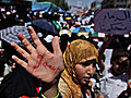 Protesters March in Yemen