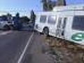 E-Tran Bus Collides With Truck