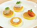 Yukon Gold Potato Blini with Eggplant Caviar