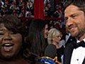 2010 Oscars Red Carpet: Gabourey Sidibe Meets Gerard Butler - &#039;I’d Hit That&#039;