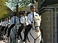 Police horses prepare for royal wedding