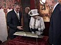 Queen views Book of Kells at Trinity College