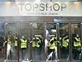 Cuts protesters attack Topshop in Oxford Street