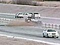 Watch as a jeep rolls over on ice