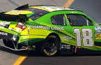 Kyle Busch backs into into the fence in qualifying