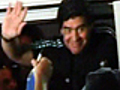 Bagno di folla per Maradona in Sudafrica