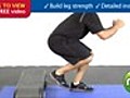 STX Strength Training How To - Single leg drop squats on a exercise step for leg strength,  1 set, 15 reps