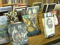 Book covers go on display