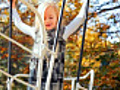 Girl on a swing in the park