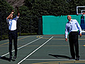 President Obama Plays HORSE with CBS&#039; Clark Kellogg