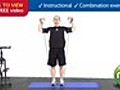 CTX Cross Training How To - Squat and shoulder press with exercise band for full body strength,  1 set, 12 reps