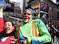 Clowning around in Times Square