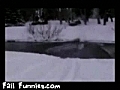 Snowmobile Hits Tree Fail