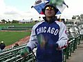 Juggling Cubs peanut vendor