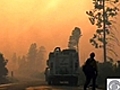 N.M. wildfire retreating