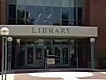 Royalty Free Stock Video SD Footage Stationary Shot  of a College Library Front Entrance in Fort Lauderdale,  Florida