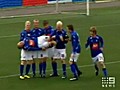 Icelandic soccer goal celebration