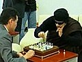 Gadhafi takes on chess world champion