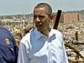 Obama visits tornado damage