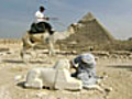 Sphinx Carving at the Great Pyramids