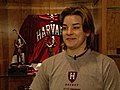 Harvard’s Vaillancourt is a real star on the ice