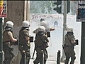 Greek protests turn nasty