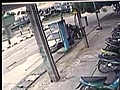 Blast throws officer to the ground