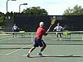 How to do the Attached to a Cart Tennis Drill