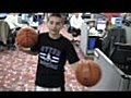 Jordan McCabe - The 12 Year Old Basketball Prodigy - Dribbles Through The ESPN Newsroom