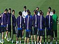 El Real Madrid se entrena antes de salir hacia Auxerre