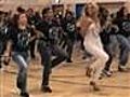 Beyonce surprises school,  busts a move