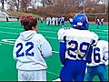 Female football player lines up in Bridgeport,  Conn.