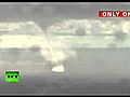 Amazing waterspout &#039;tornado&#039; caught on camera off Australia
