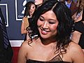 Jenna Ushkowitz (of Glee) on the 2011 Grammy Carpet