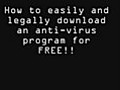 How To Get Free Anti-Virus