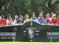 Tiger Woods tees off at Tavistock Cup